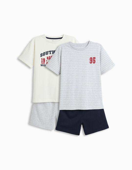 Comprar Online Pack 2 Pijamas Jersey, Menino, Branco
