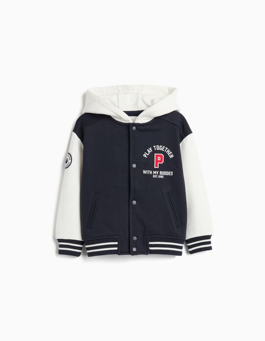 Comprar Online Bomber De Felpa, Menino, Azul Escuro