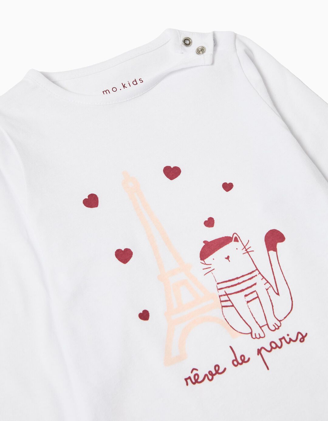 Pijama Jersey, Menina, Branco
