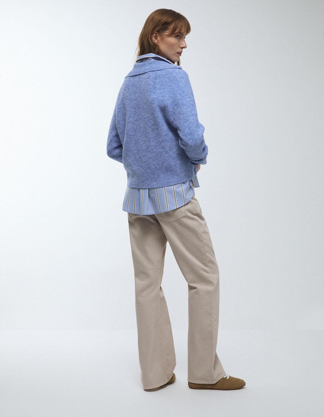 Polo de Malha, Mulher, Azul