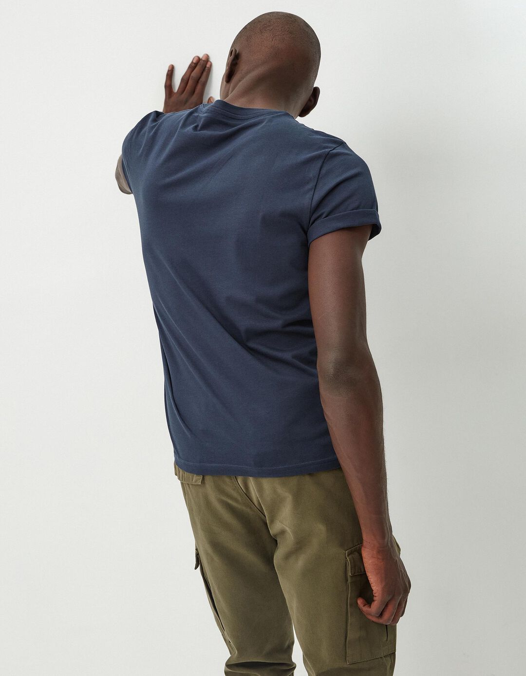 T-shirt Estampado, Homem, Azul Escuro