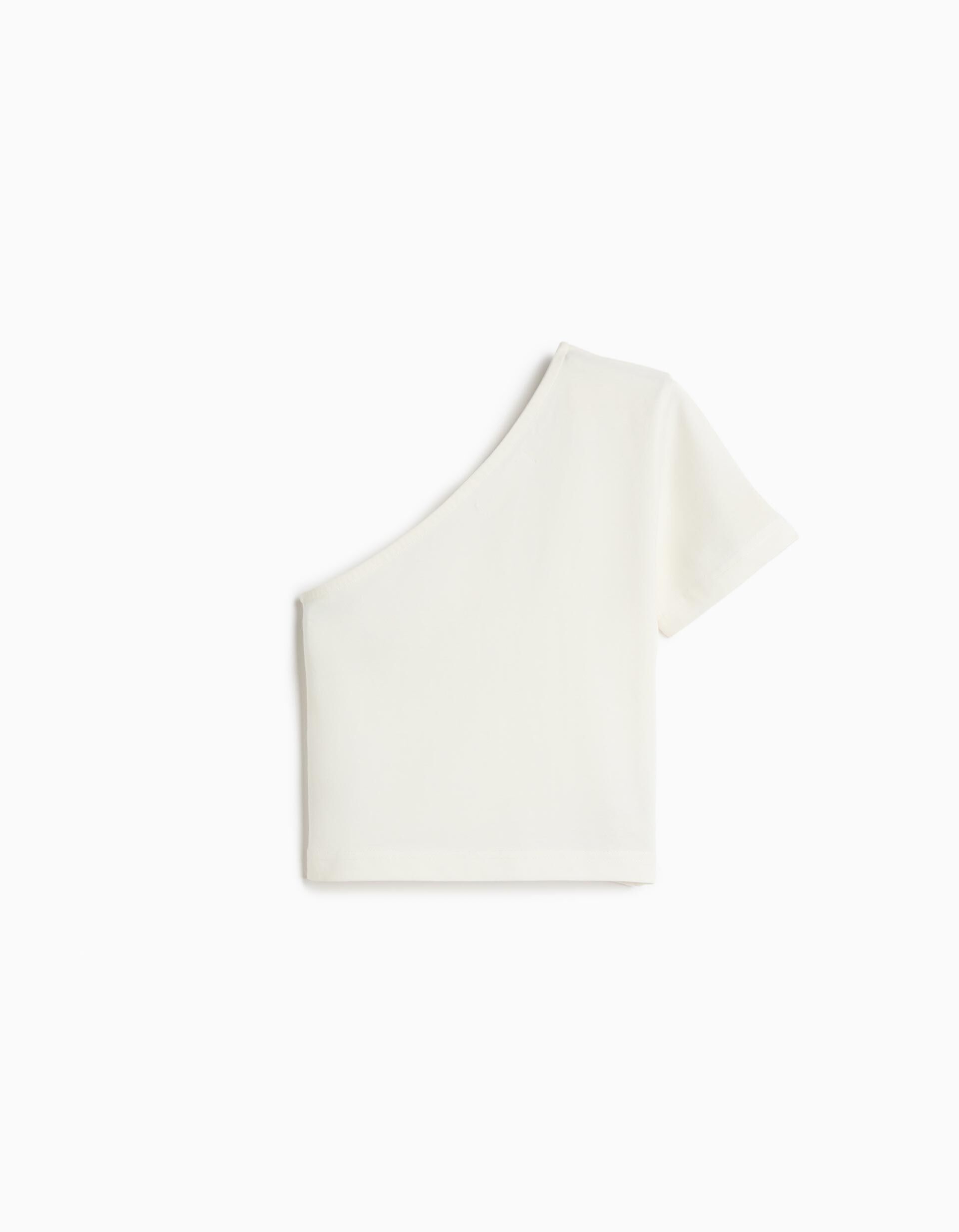 Comprar Online T-shirt Assim&eacute;trica, Menina, Branco