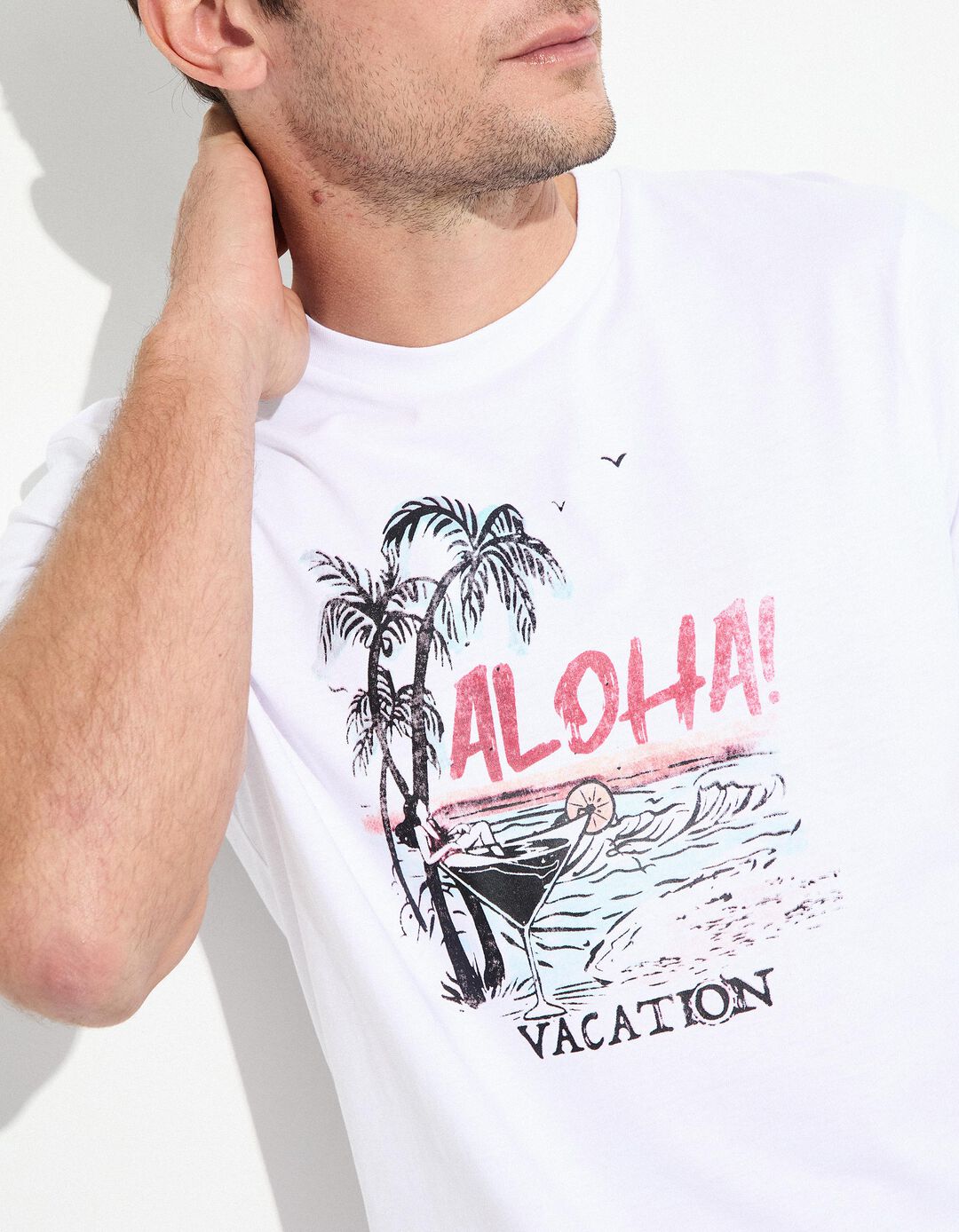 T-shirt Jersey, Homem, Branco