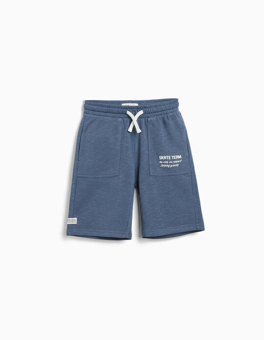 Comprar Online Calções de Felpa, Menino, Azul Escuro 