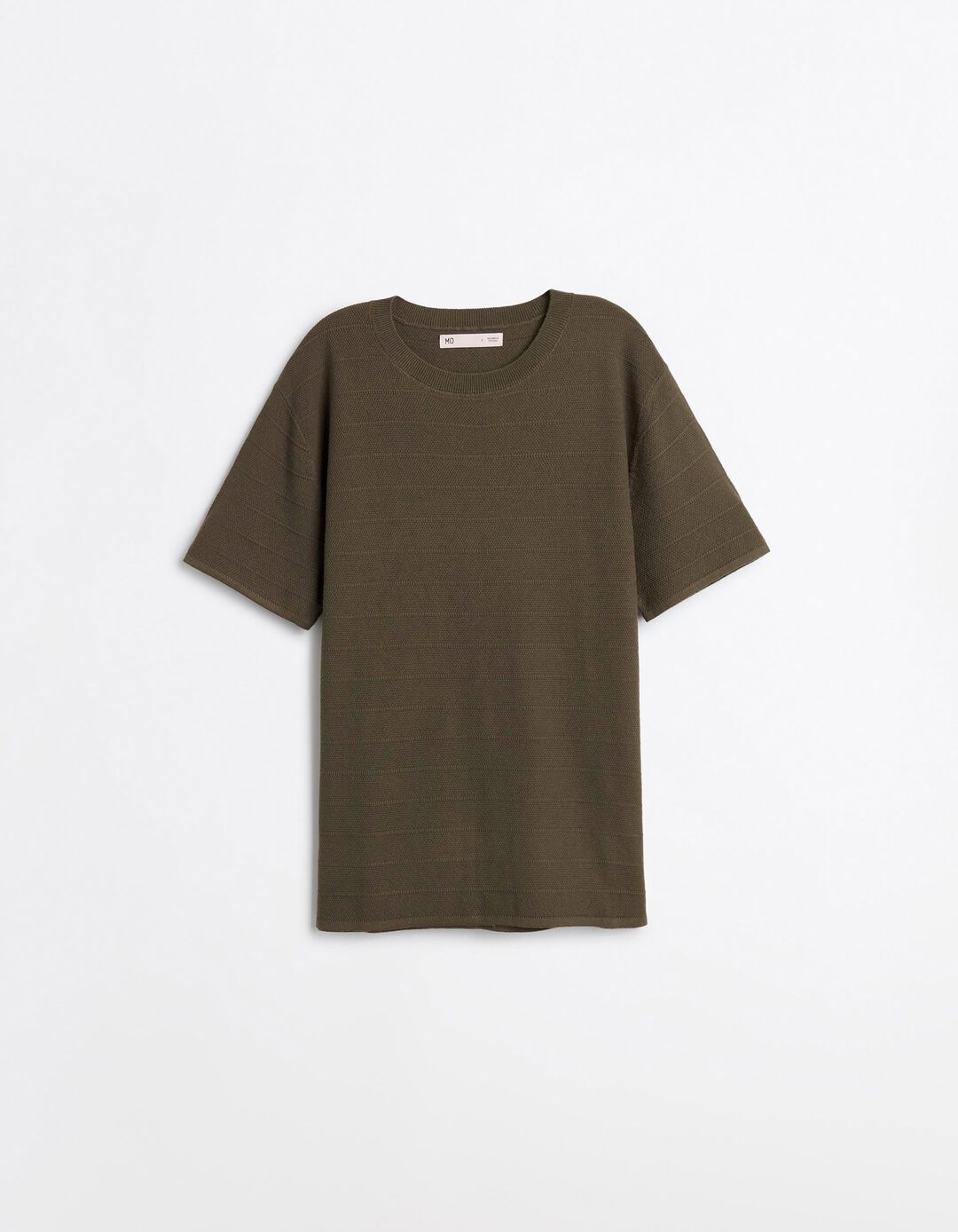 T-shirt Em Malha Tricotada, Homem, Verde Escuro