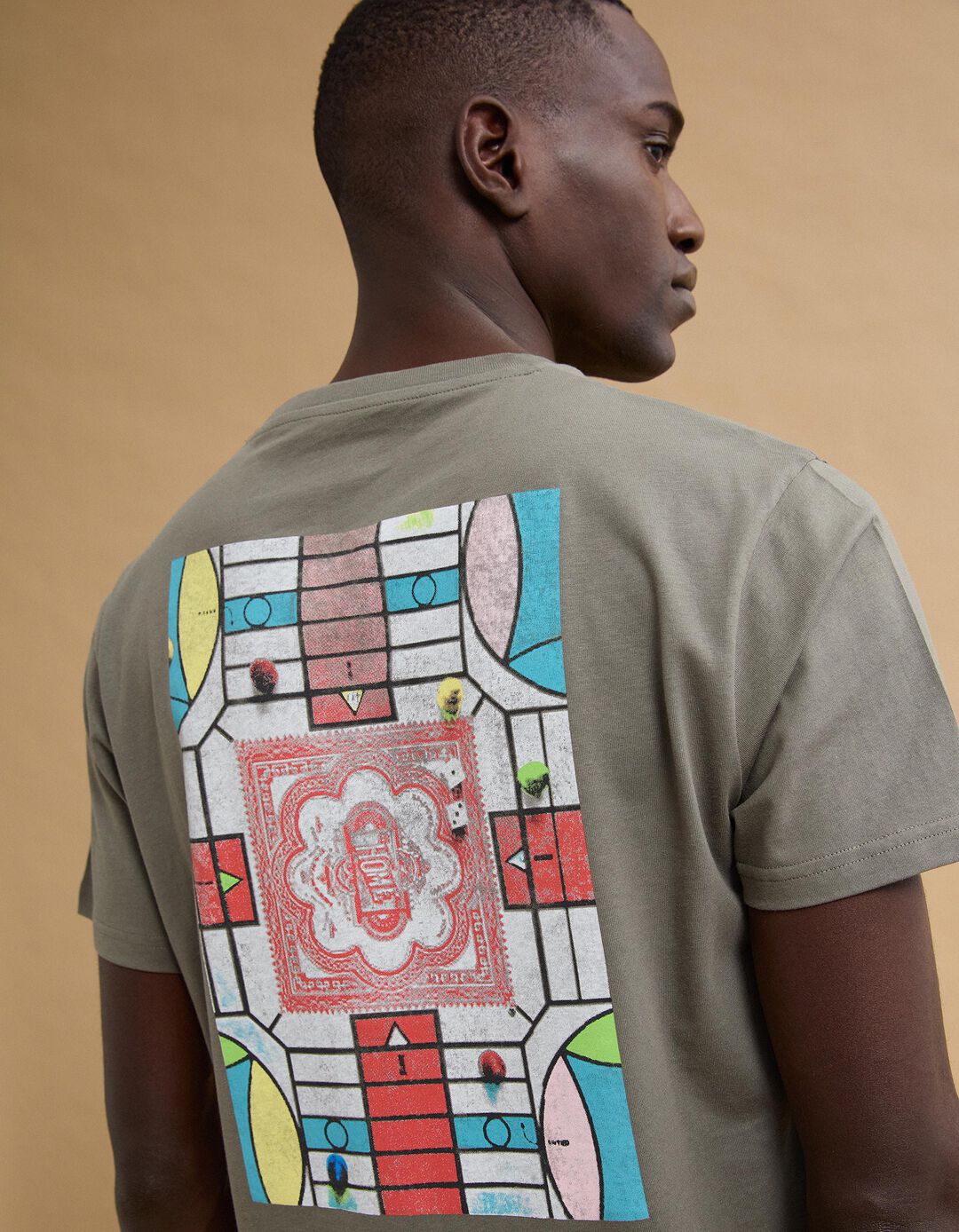 T-shirt Estampada, Homem, Verde Escuro