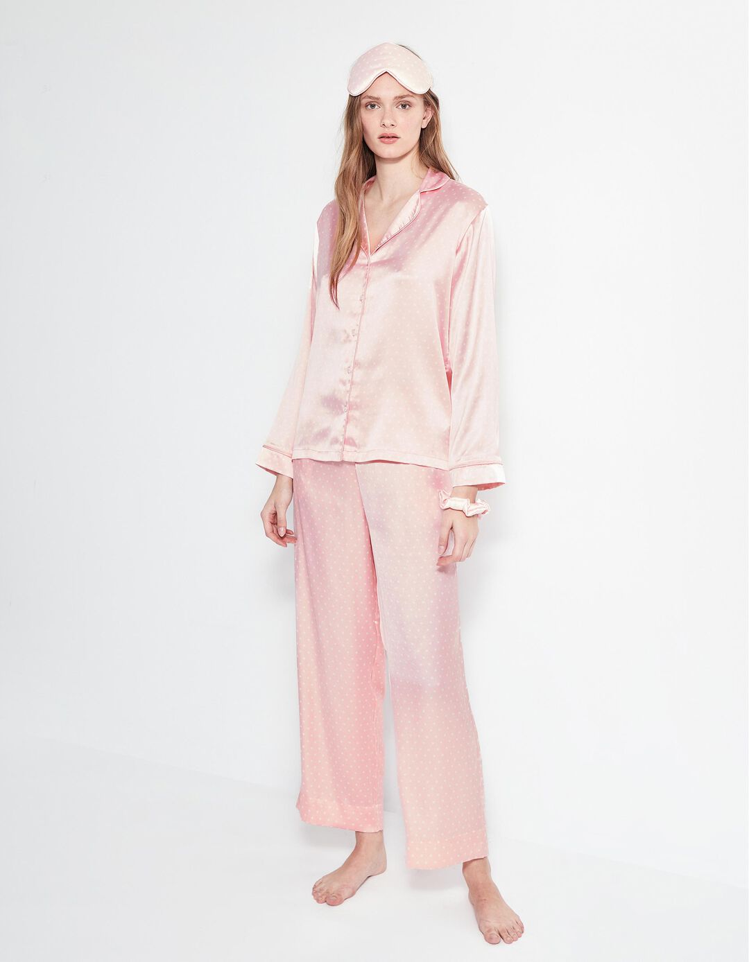 Pijama Acetinado 'Dia dos Namorados', Mulher, Rosa Claro
