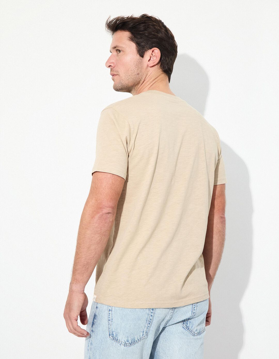 T-shirt Jersey, Homem, Bege 