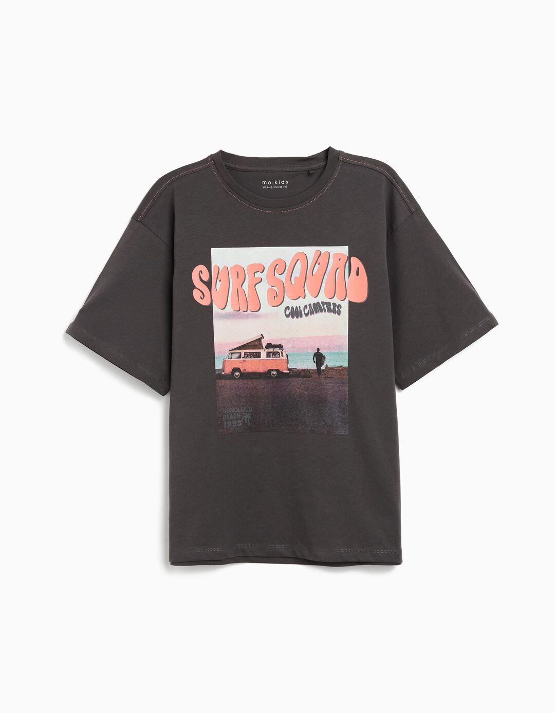 T-shirt Print, Menino, Cinzento Escuro