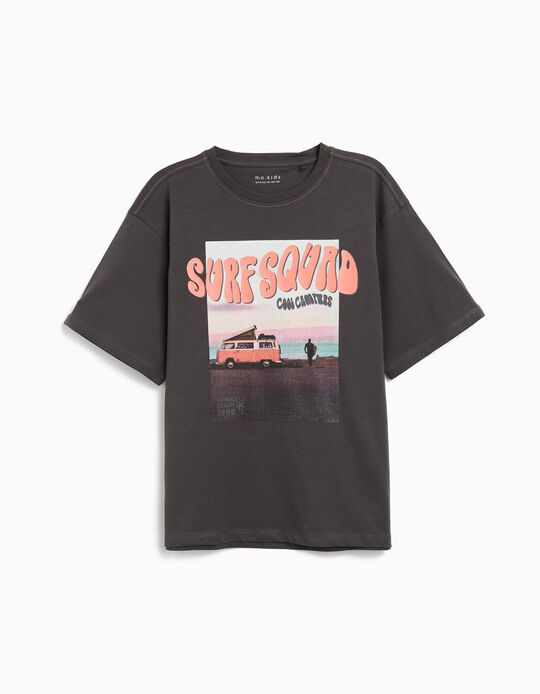 Comprar Online T-shirt Print, Menino, Cinzento Escuro