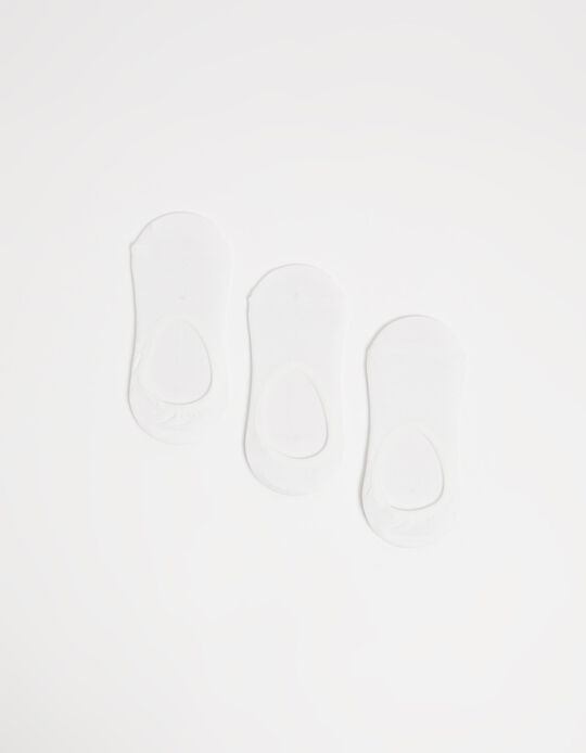 Comprar Online Pack 3 Pares de Meias Invisíveis, Mulher, Branco