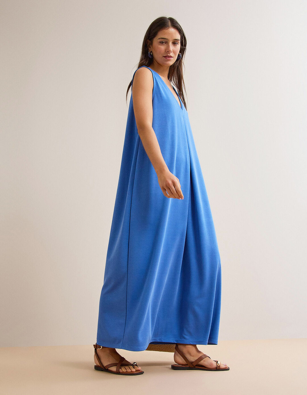 Vestido Comprido, Mulher, Azul 