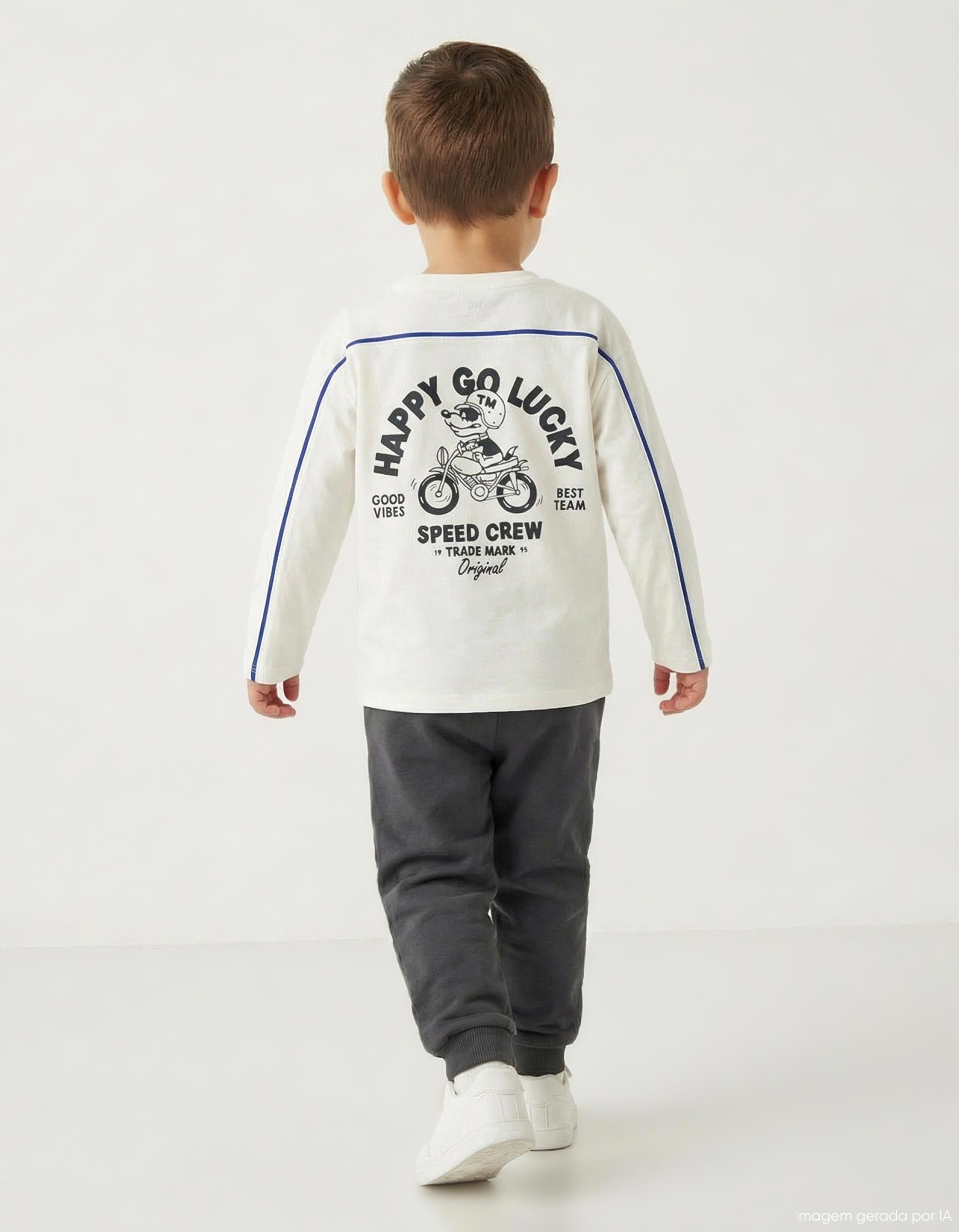 Comprar Online T-shirt de Manga Comprida, Menino, Branco