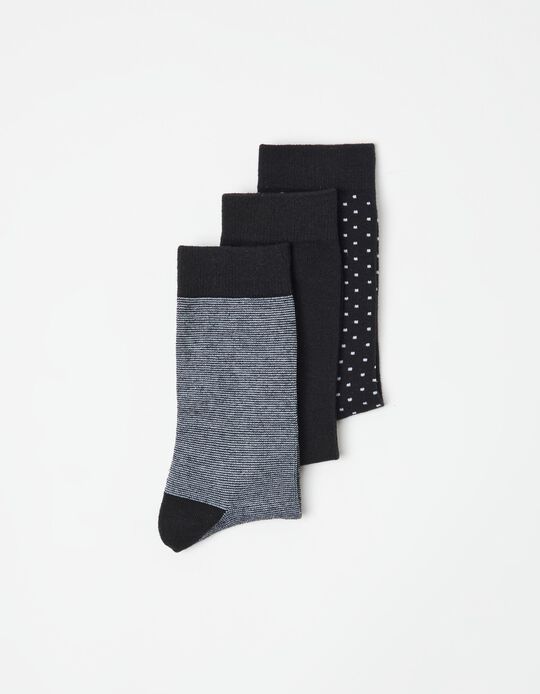 Comprar Online Pack 3 Pares de Meias, Homem, Preto