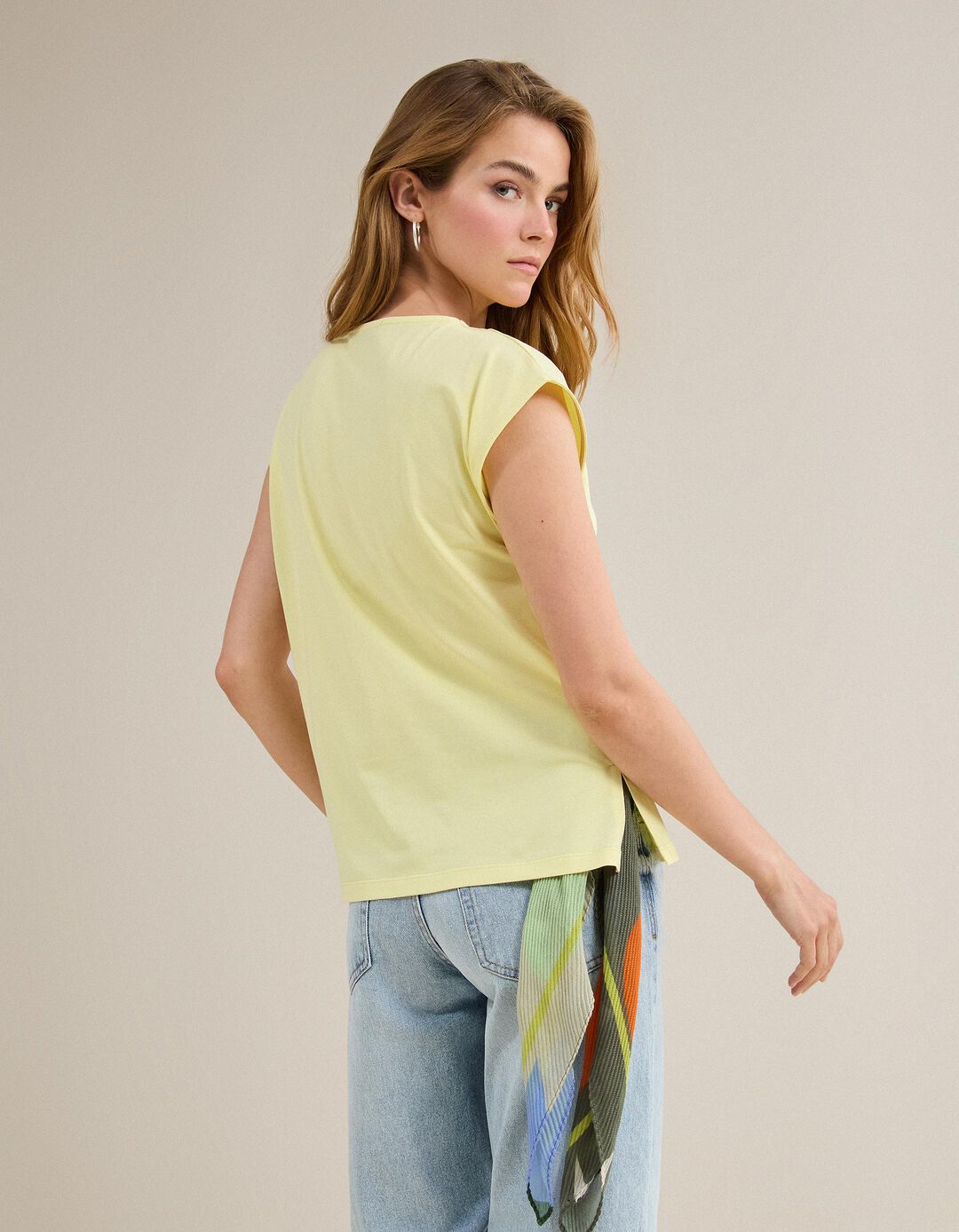 T-shirt, Mulher, Amarelo