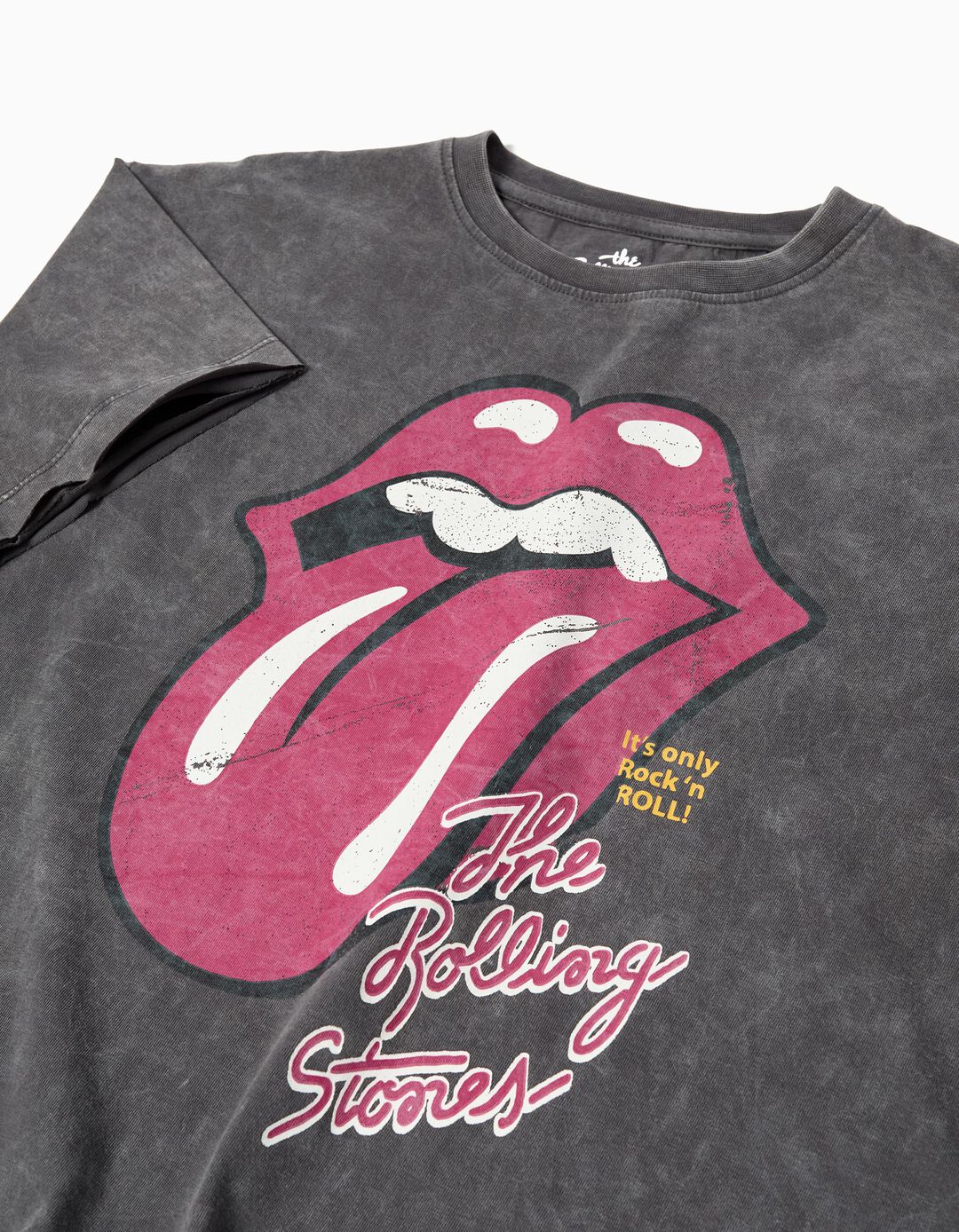 T-shirt 'The Rolling Stones', Menina, Cinzento Escuro 