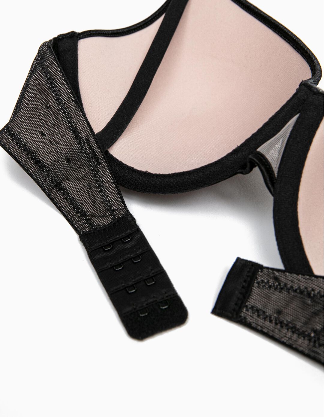 Soutien Rendado Copa C, Mulher, Preto