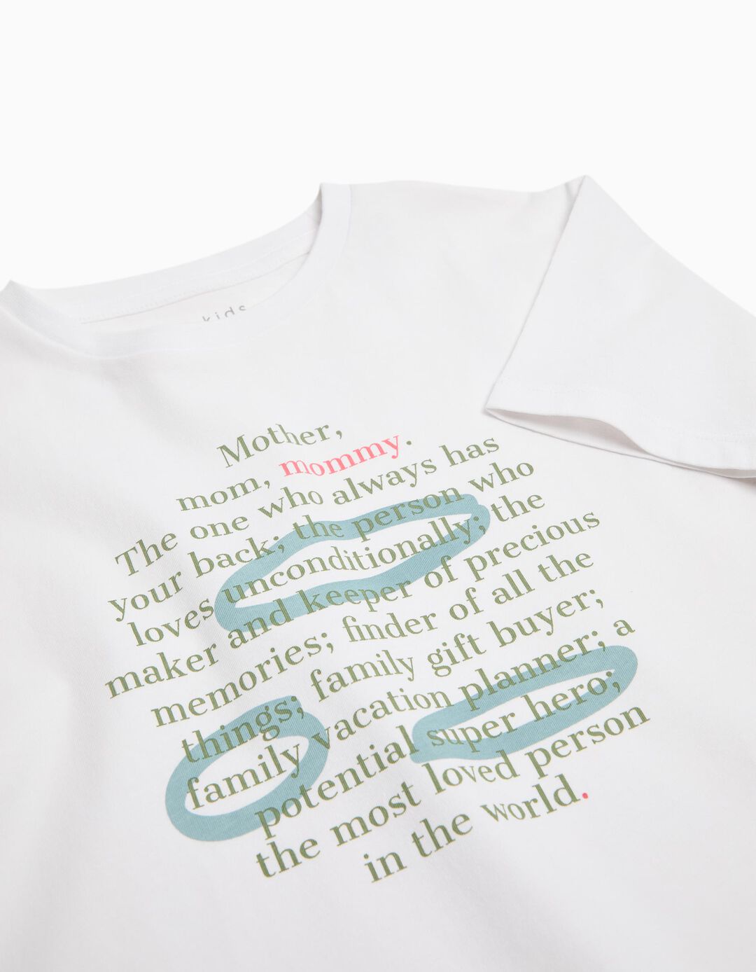 T-shirt 'Dia da Mãe', Menino, Branco 