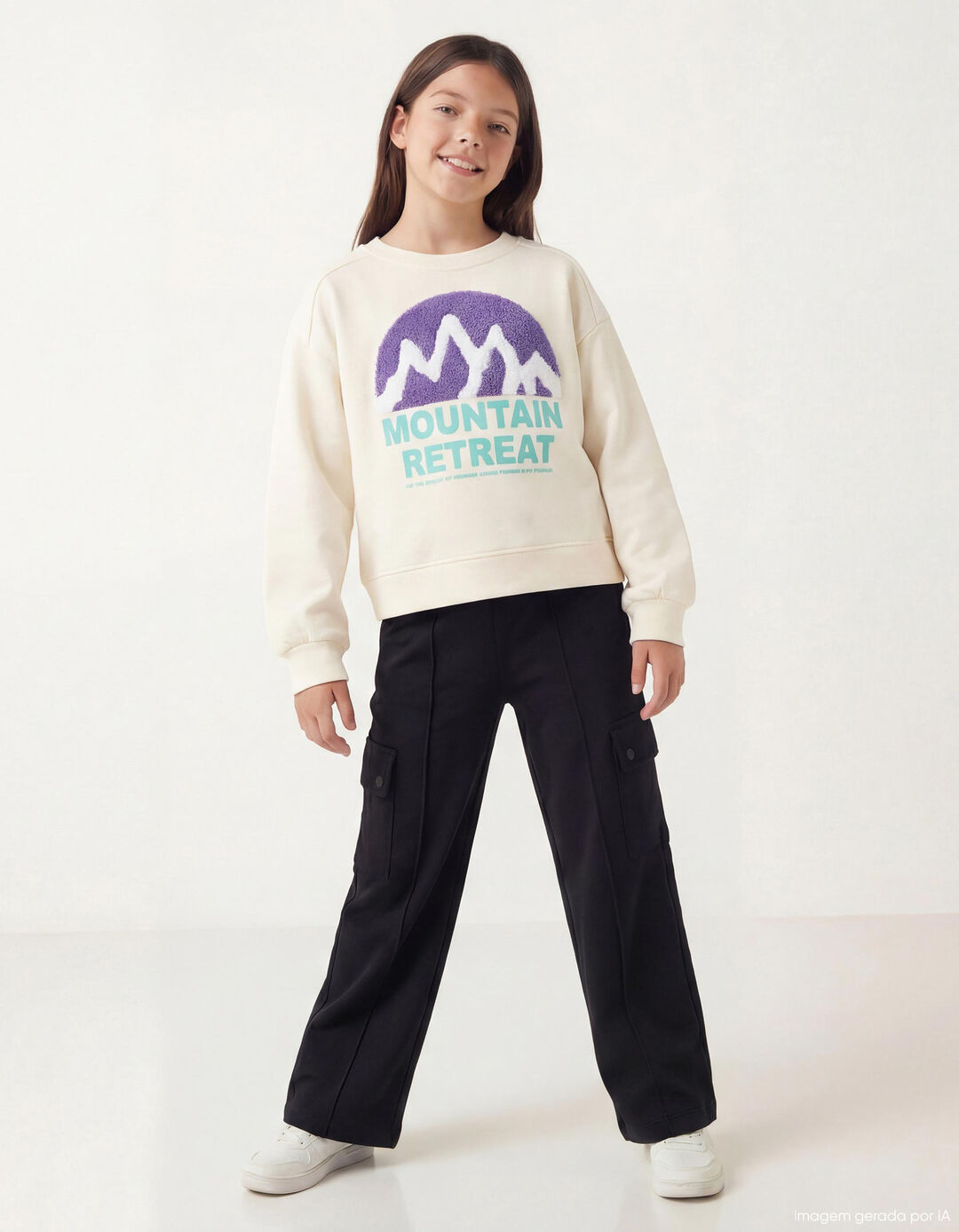 Sweatshirt, Menina, Branco