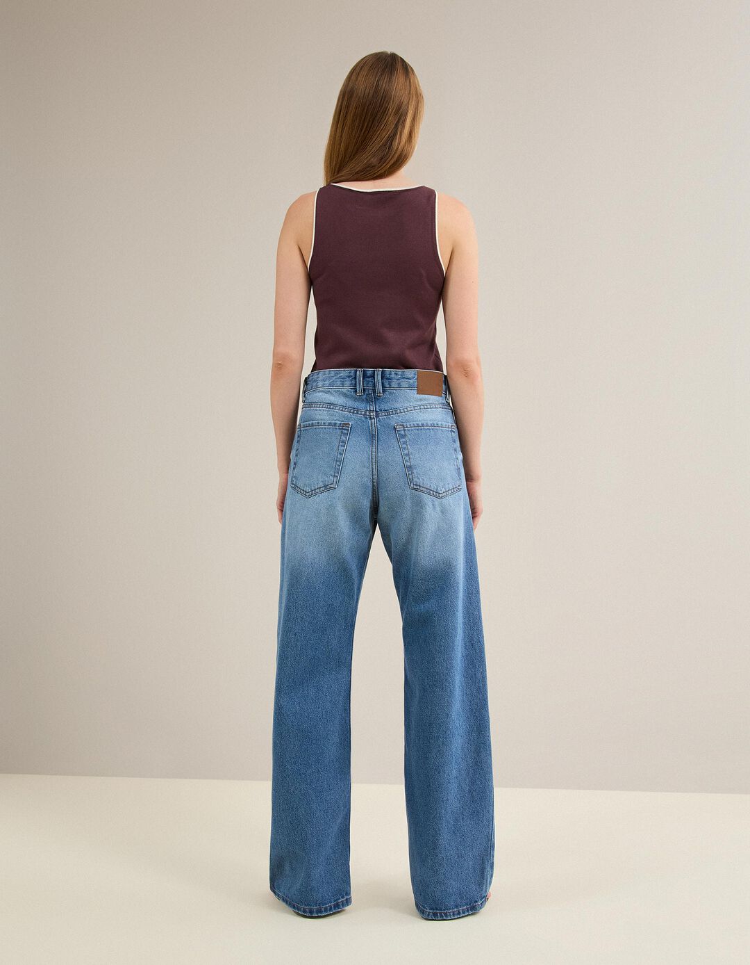 Cal&ccedil;as De Ganga 'Wide Leg', Mulher, Azul 