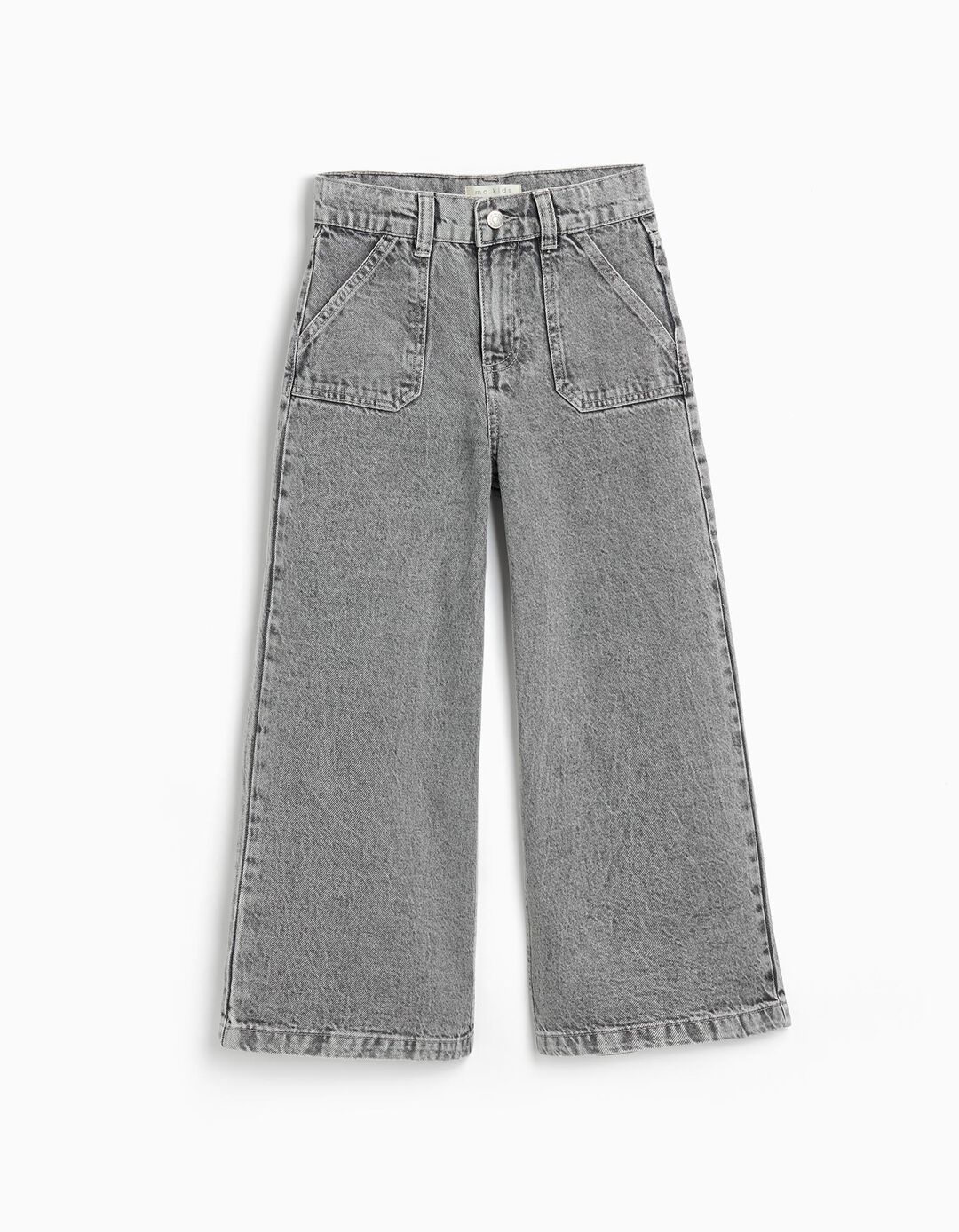 Calças de Ganga Culotte, Menina, Cinzento