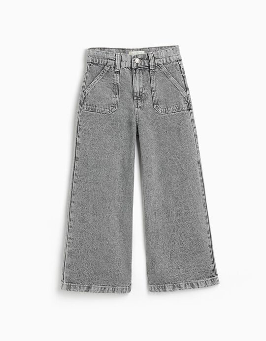 Comprar Online Calças de Ganga Culotte, Menina, Cinzento