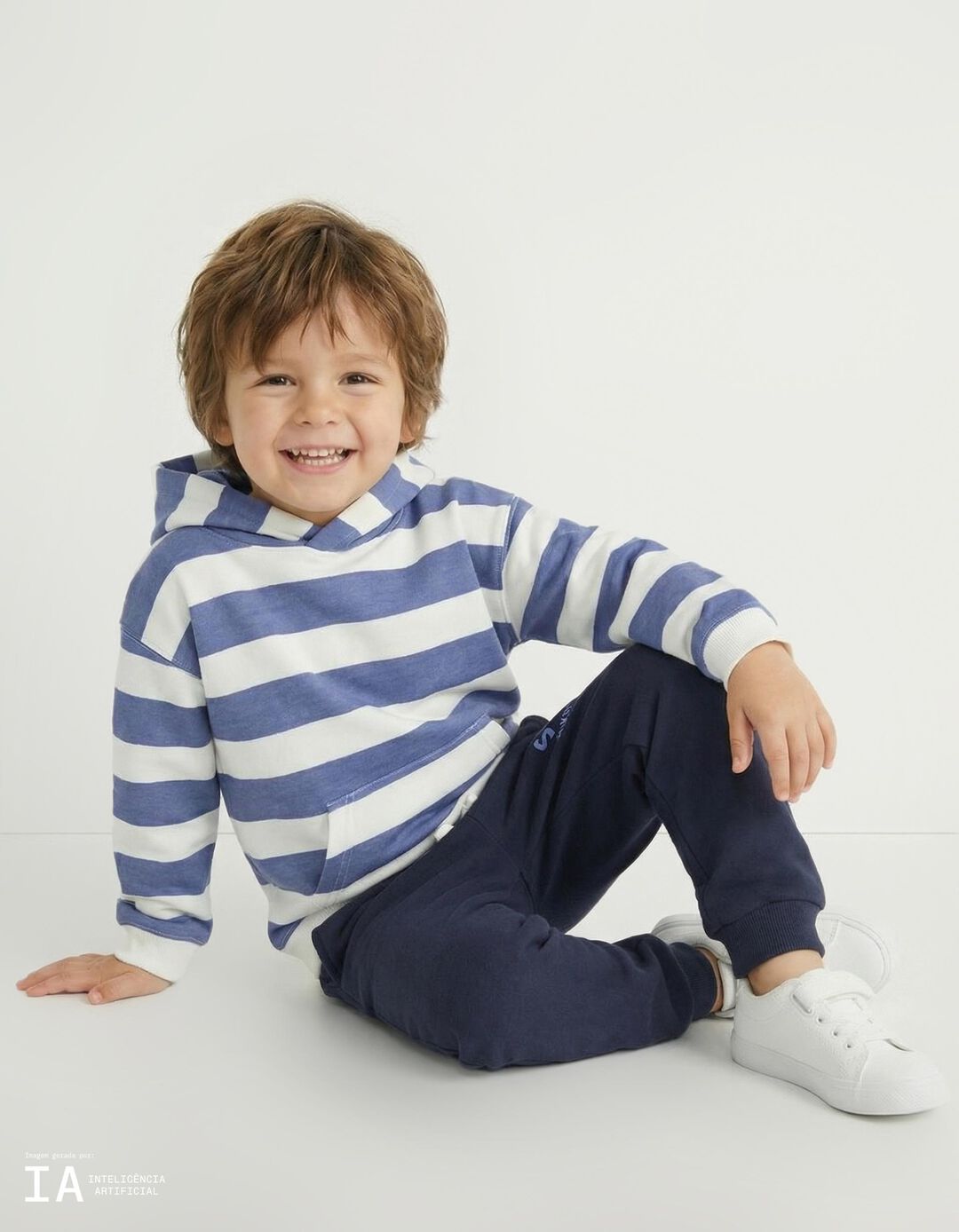 Sweatshirt com Capuz, Menino, Branco