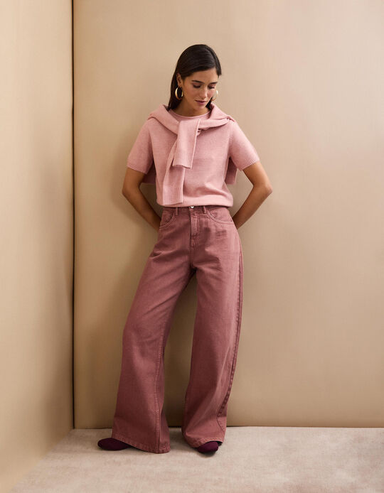 Comprar Online Calças de Ganga 'Straight Fit', Mulher, Rosa