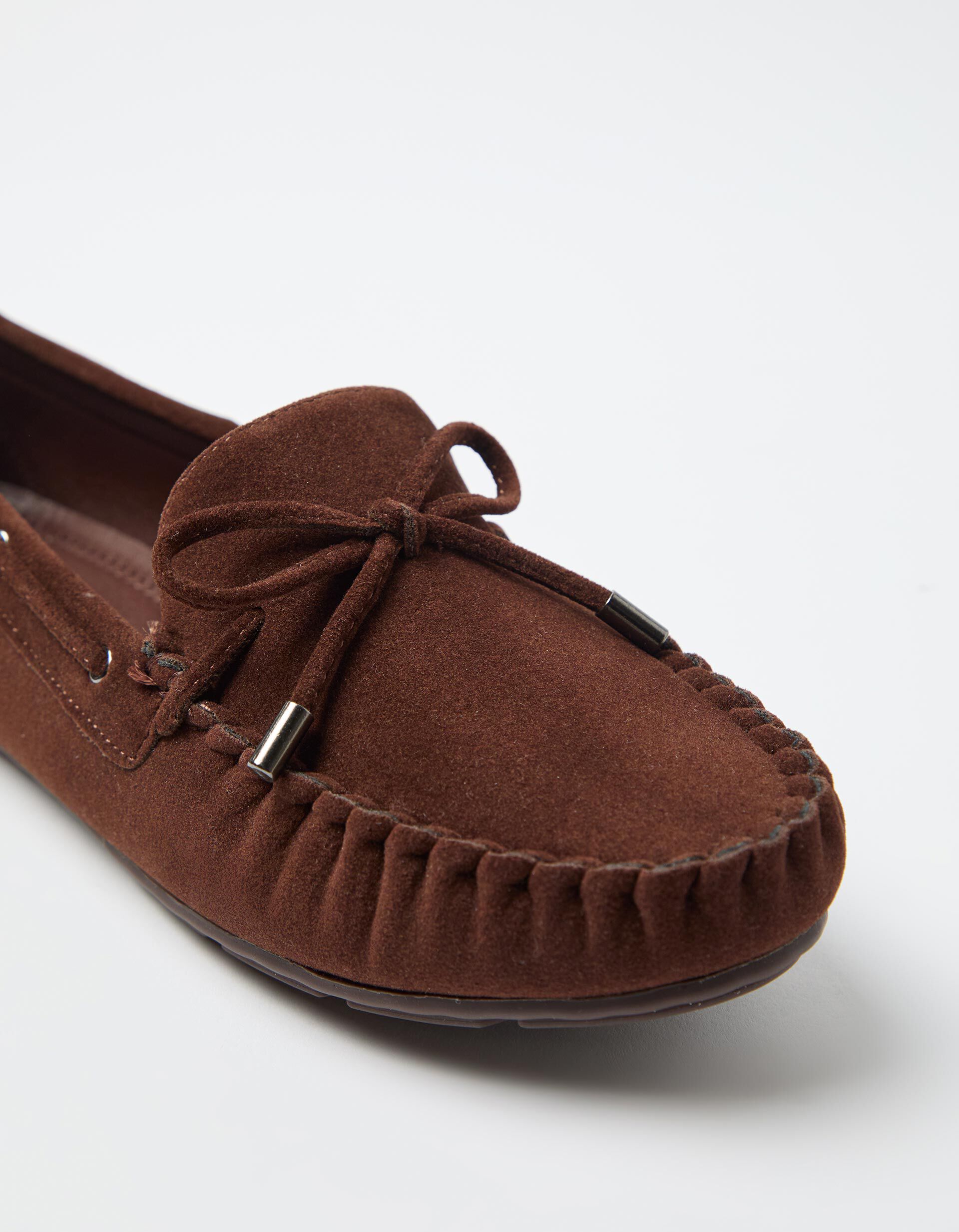 Comprar Online Mocassins Efeito Camur&ccedil;a, Mulher, Castanho