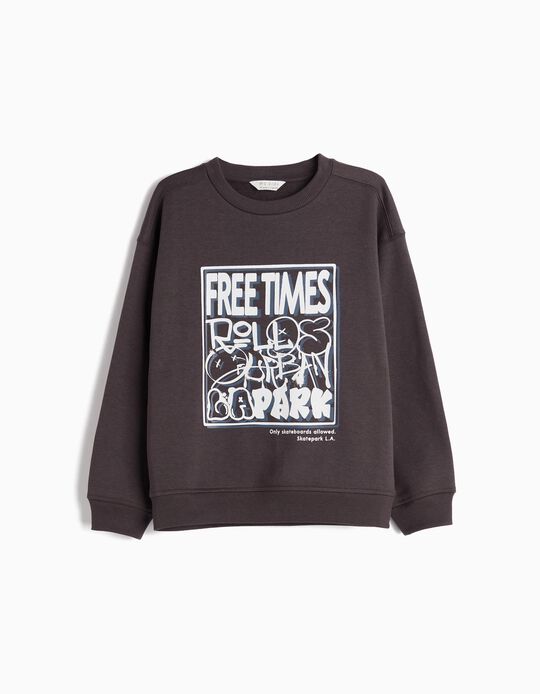 Comprar Online Sweatshirt de Felpa Estampado, Menino, Branco