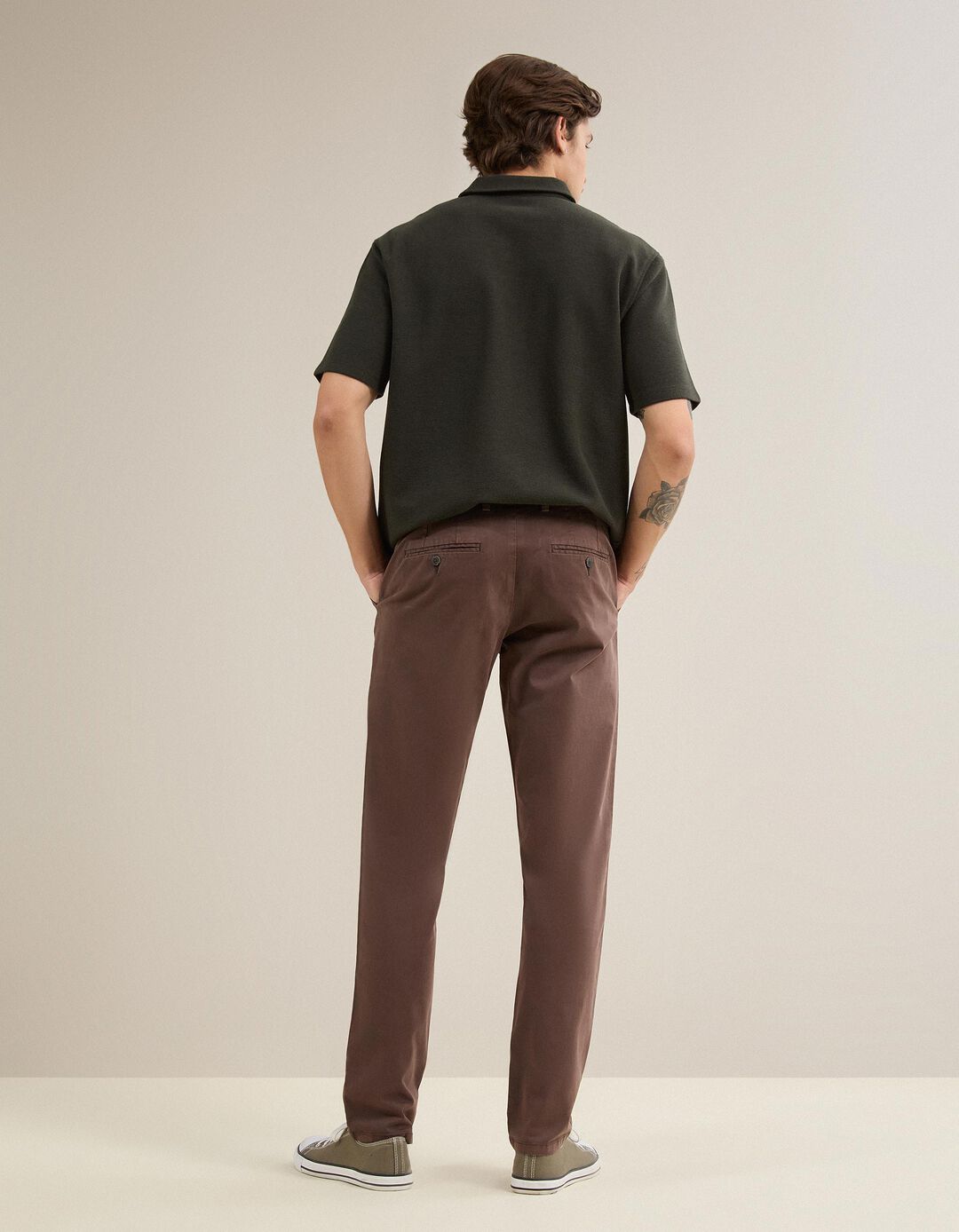 Cal&ccedil;as Chino Slim, Homem, Castanho