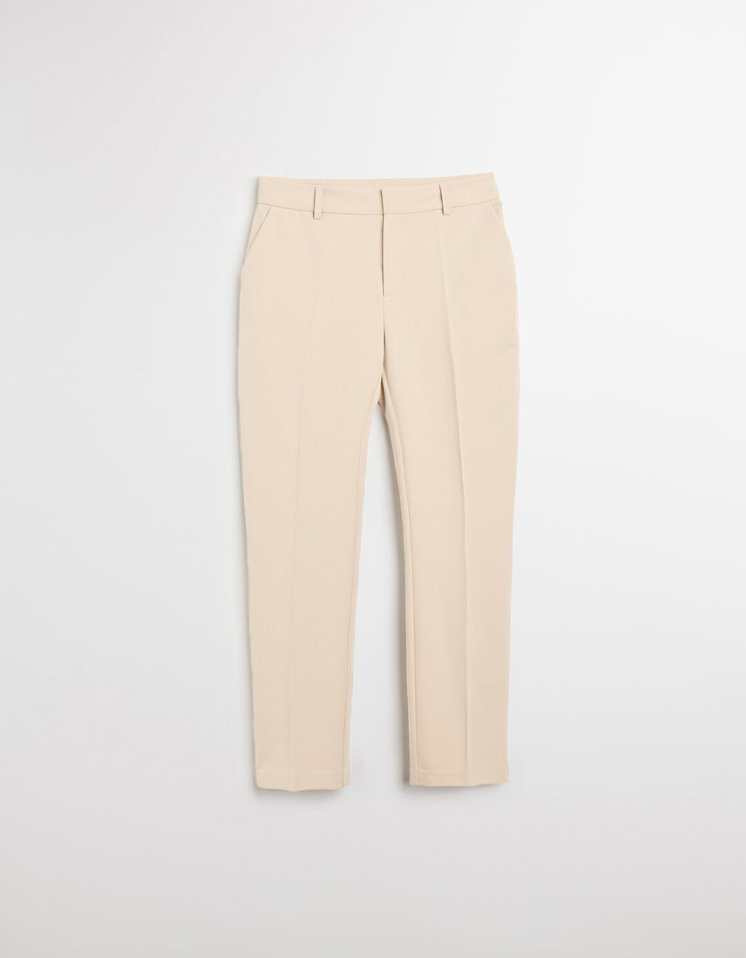 Calças Tailored, Mulher, Bege