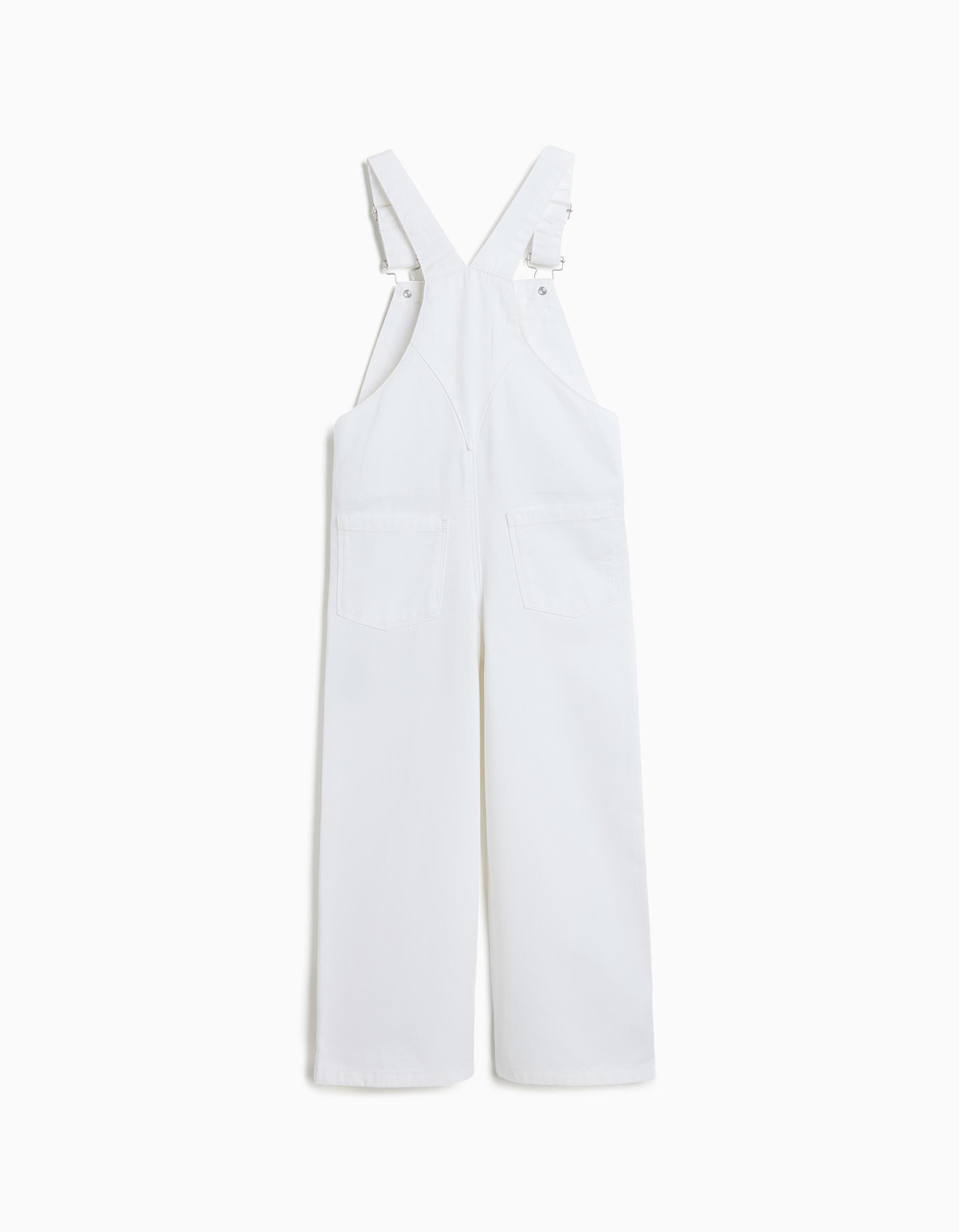Comprar Online Jardineiras de Ganga 'Wide Leg', Menina, Branco