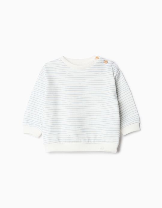 Comprar Online Sweatshirt de Felpa Riscas, Recém-nascido, Cinzento Claro