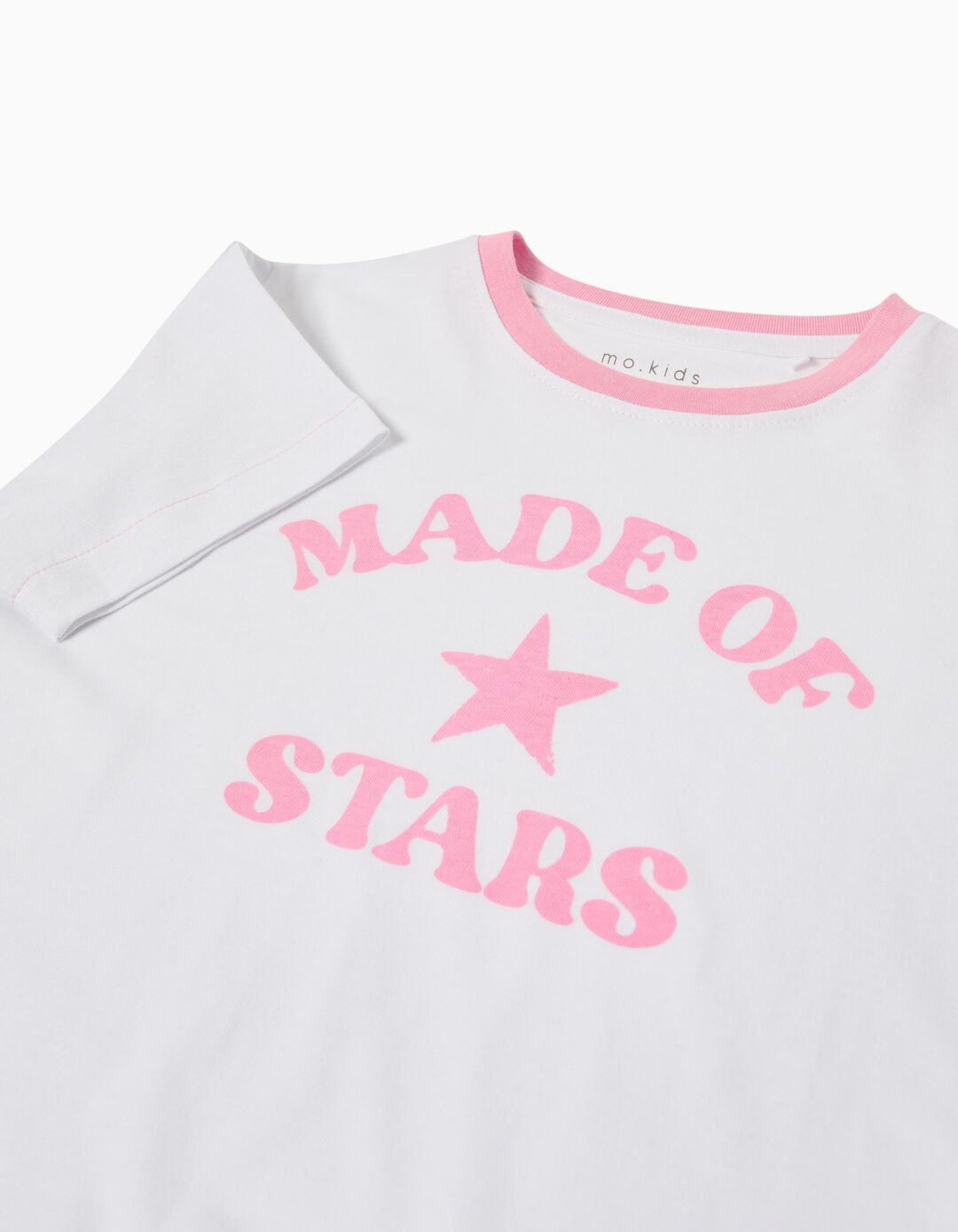 T-shirt Print, Menina, Rosa 