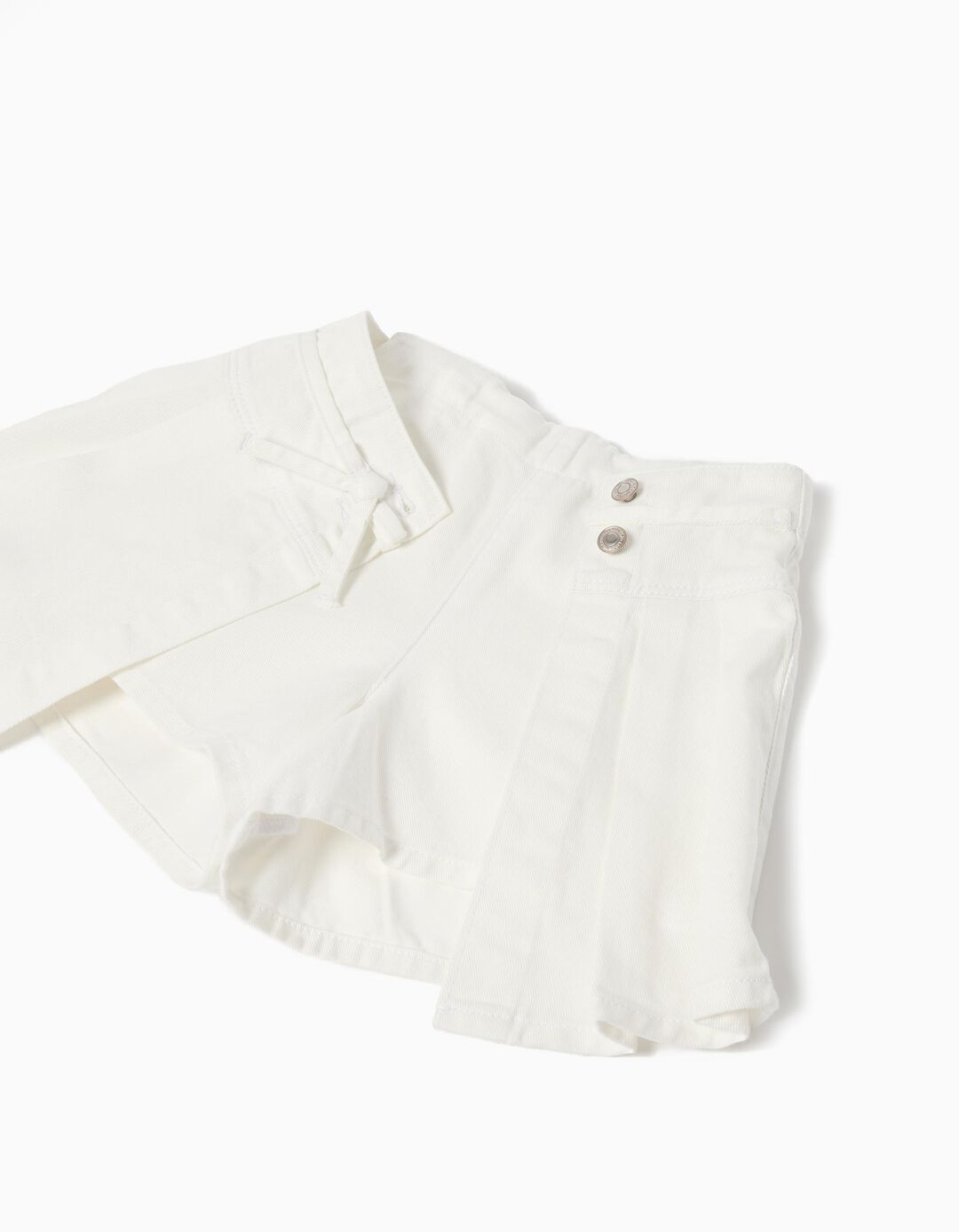 Saia-calção de Ganga, Menina, Branco