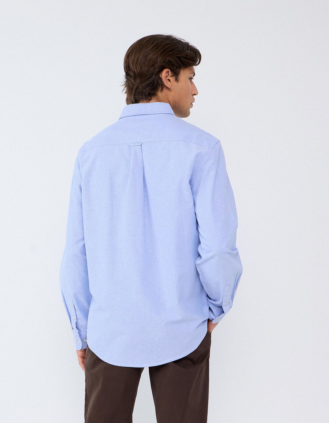 Camisa Oxford, Homem, Azul Claro