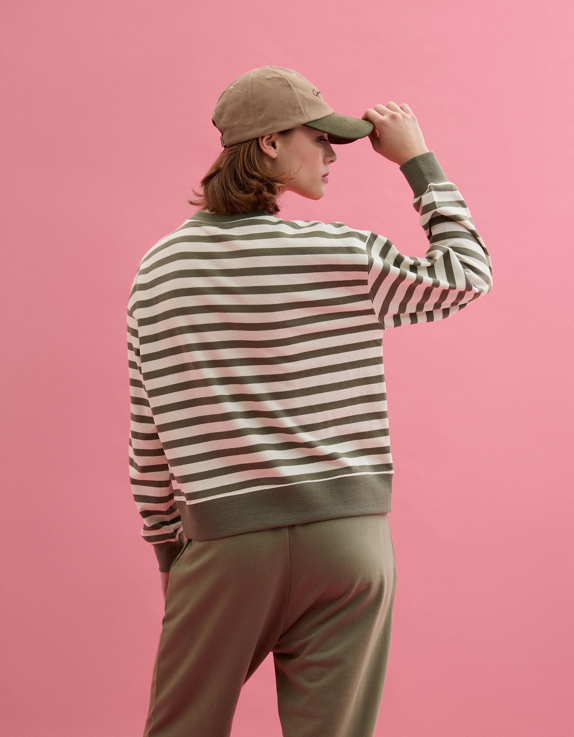 Comprar Online Sweatshirt Riscas, Mulher, Caqui