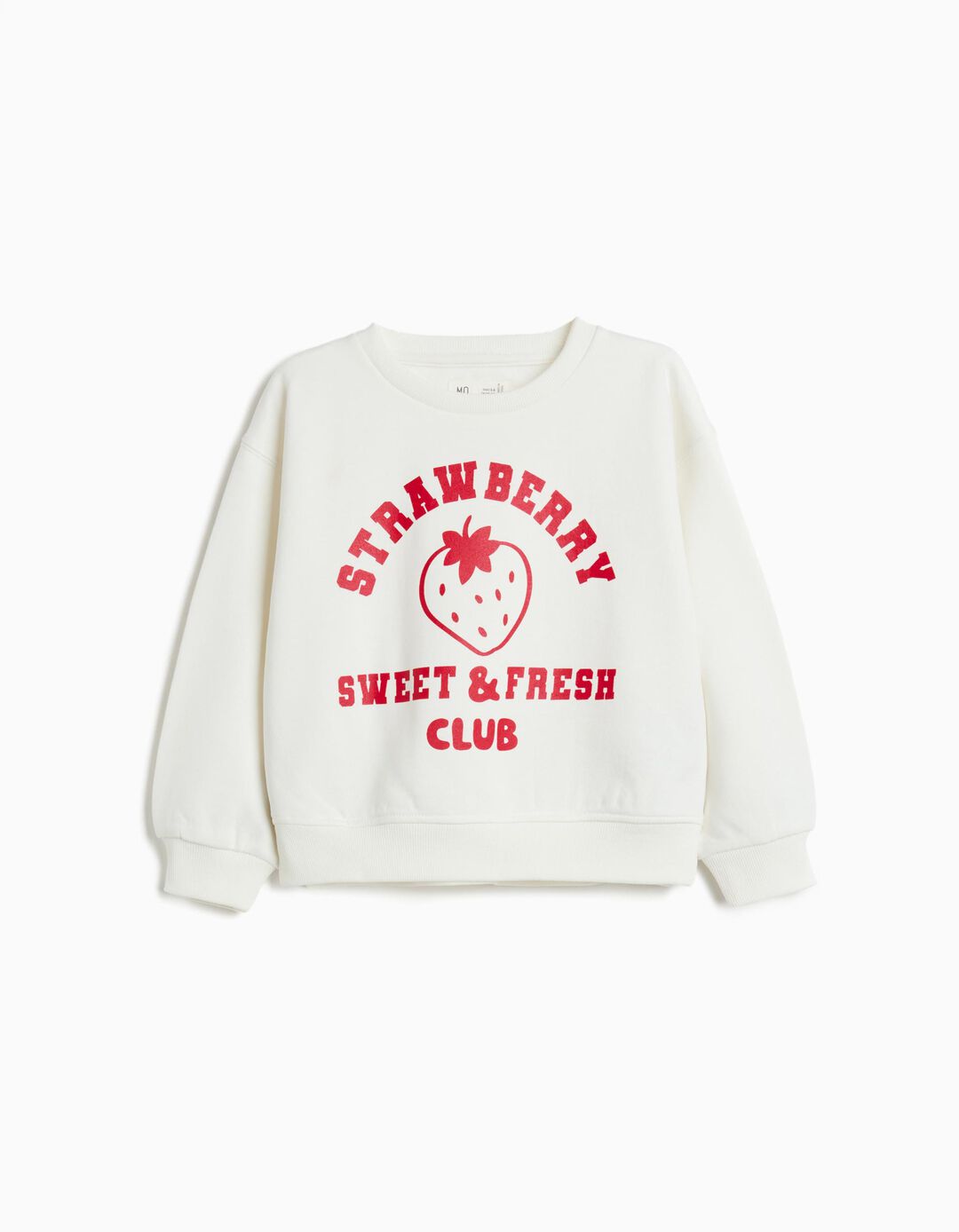 Sweatshirt de Felpa, Menina, Branco