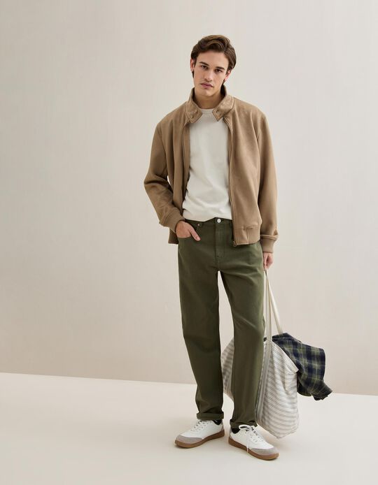 Comprar Online Cal&ccedil;as 'Tapered Fit', Homem, Verde Escuro