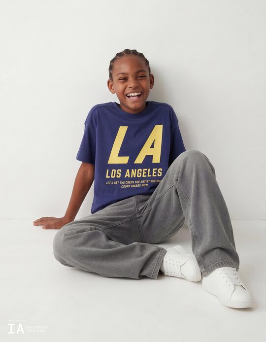 Comprar Online T-shirt Estampada, Menino, Azul Escuro