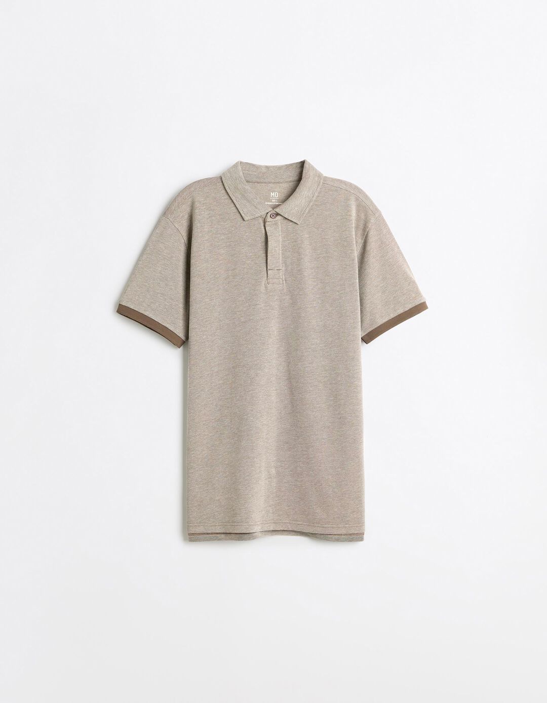 Polo Oxford Piquet, Homem, Castanho