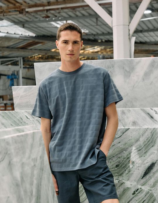 Comprar Online T-shirt Jersey, Homem, Azul