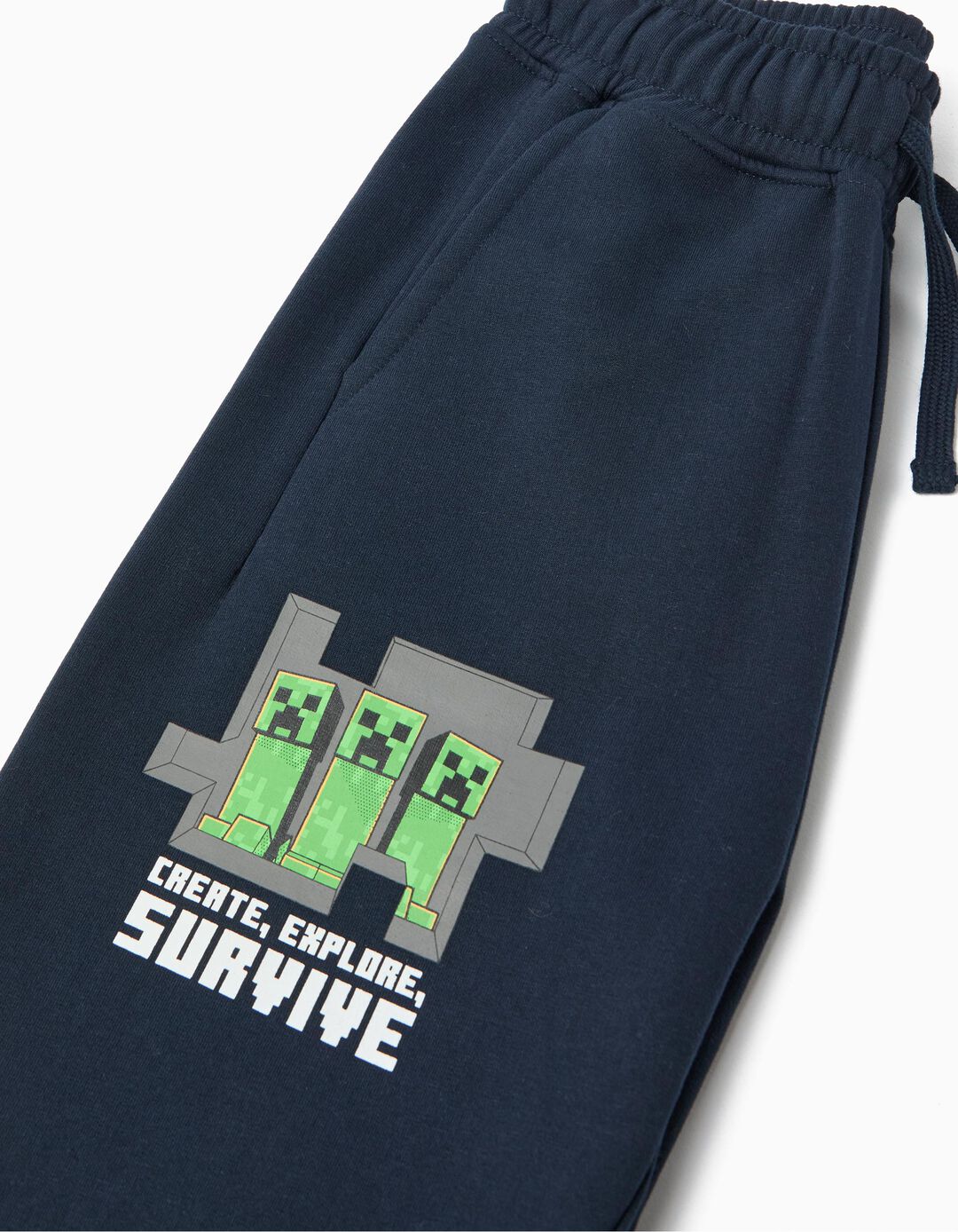 Cal&ccedil;as Jogging de Felpa 'Minecraft', Menino, Azul Escuro