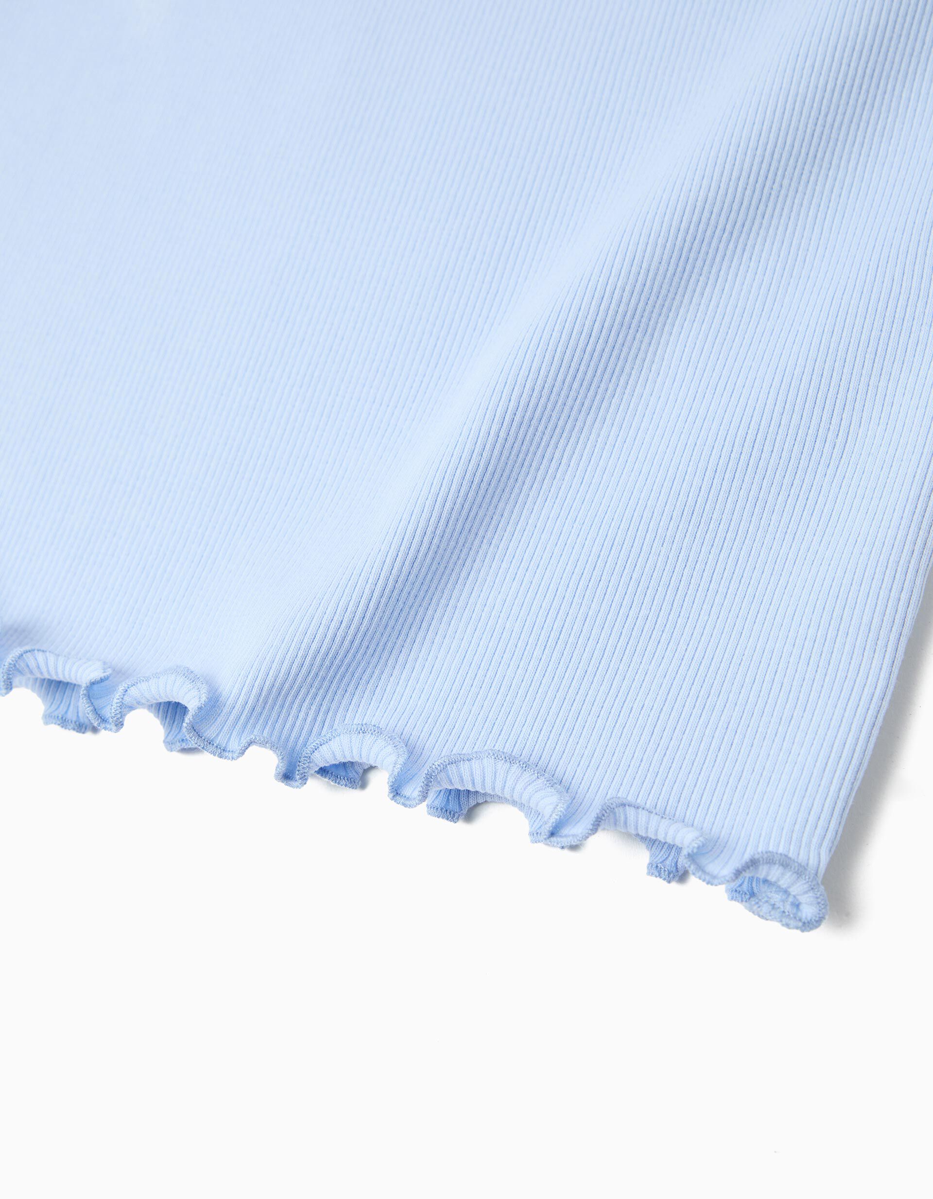 Comprar Online Top Canelado, Menina, Azul Claro 