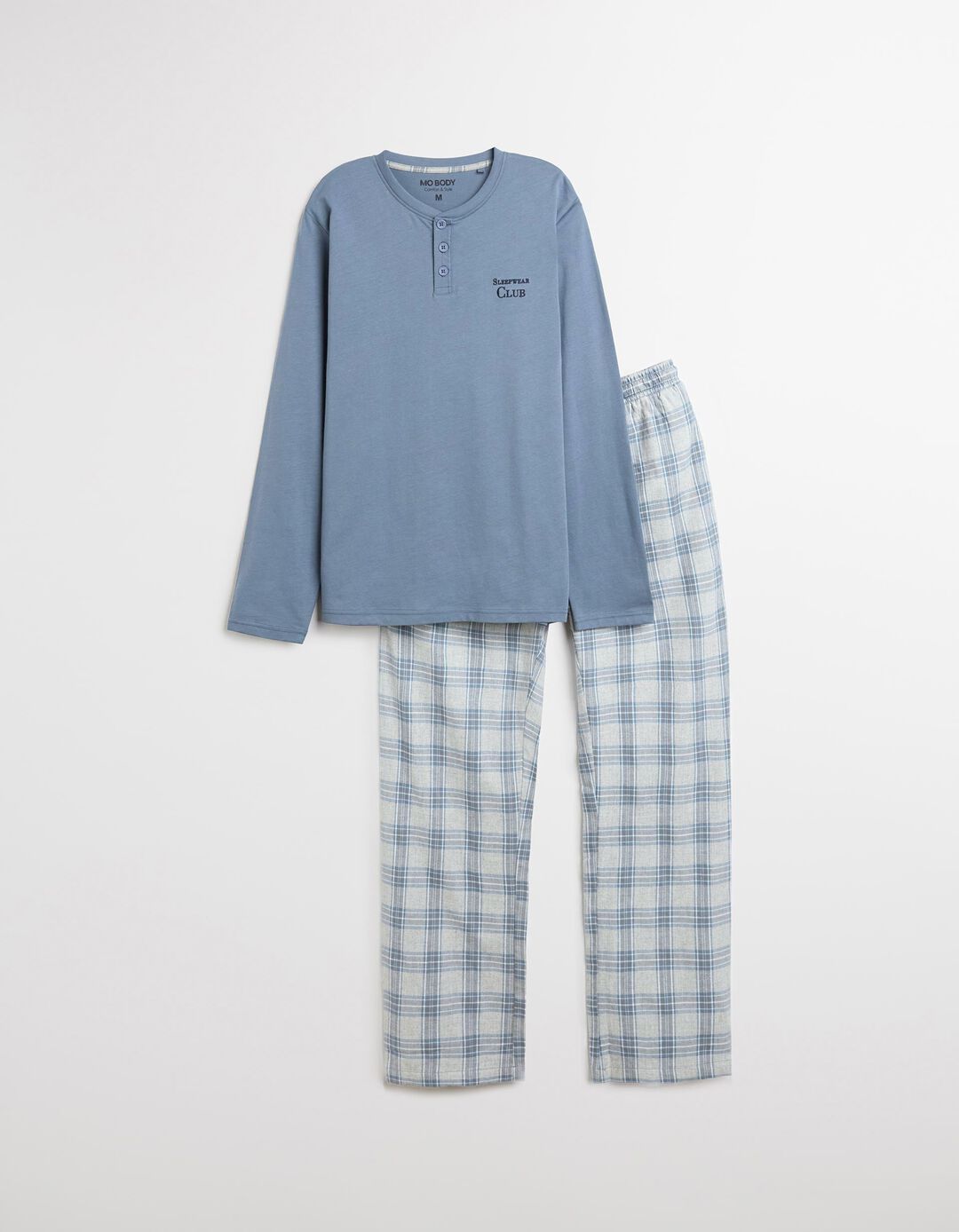 Pijama Xadrez, Homem, Azul 