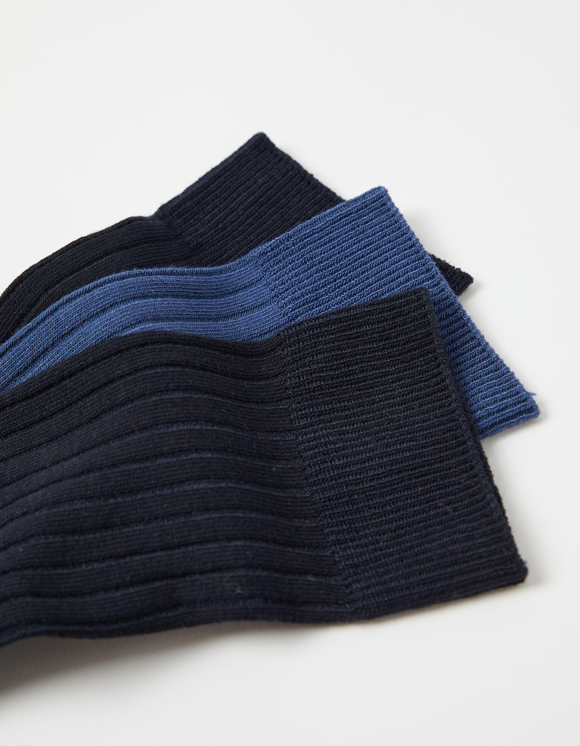 Comprar Online Pack 3 Pares de Meias Altas Caneladas, Homem, Multicor