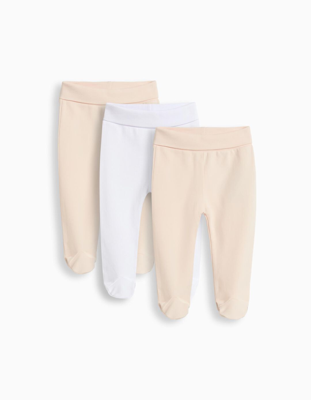 Pack 3 Calças com Pés, Bebé, Multicor