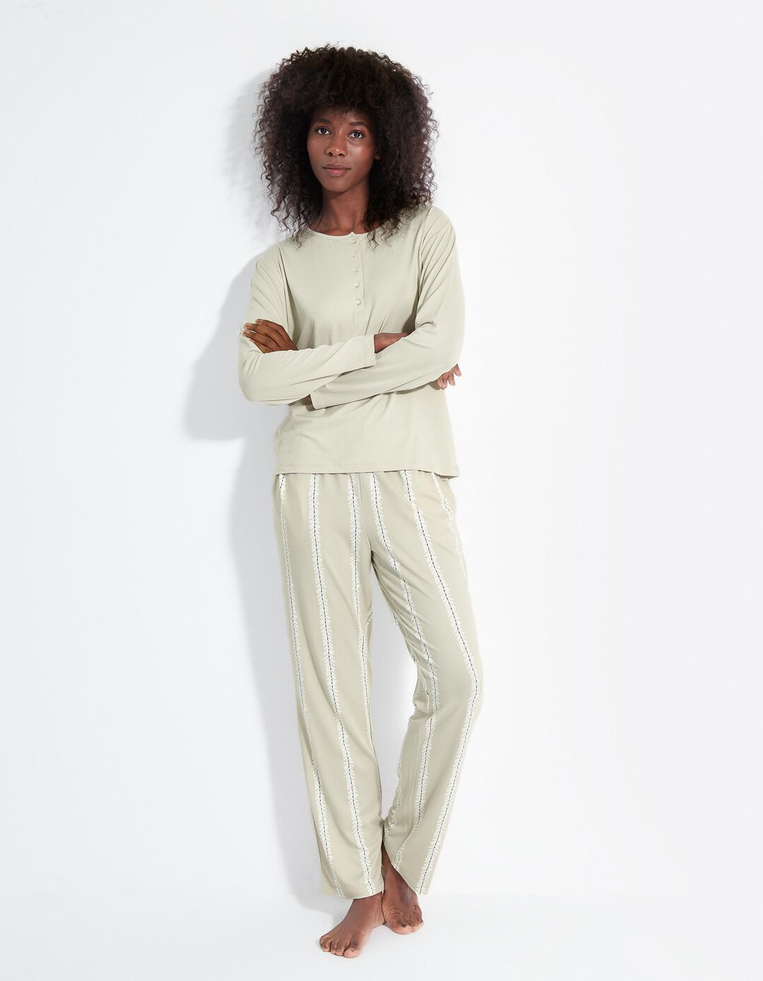 Pijama Jersey, Mulher, Verde Claro