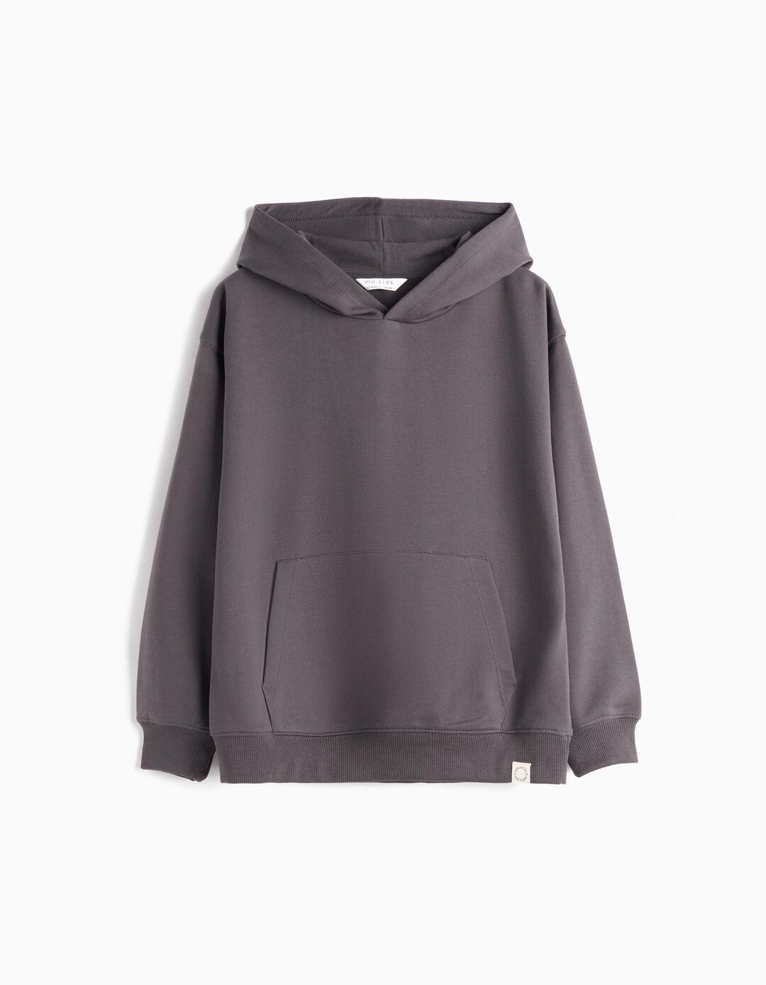 Sweatshirt de Felpa Capuz, Menino, Cinzento Escuro
